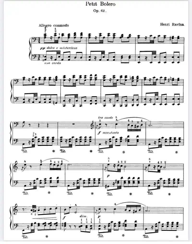 《波莱罗舞曲》钢琴曲谱分享#钢琴谱分享#钢琴曲谱#钢琴谱#钢 - 抖音