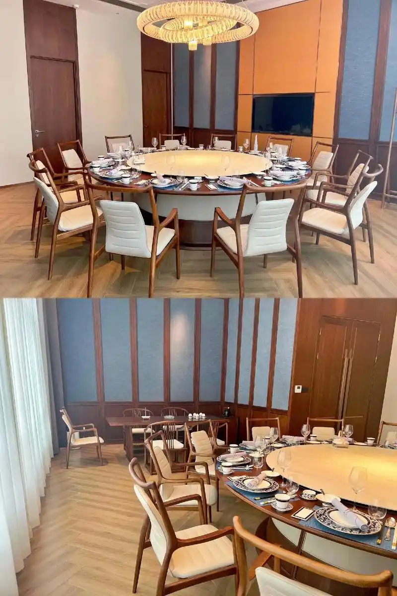 电动餐桌大圆桌(可容纳10-12人的桌子)在酒店饭店会所餐厅特别是包间