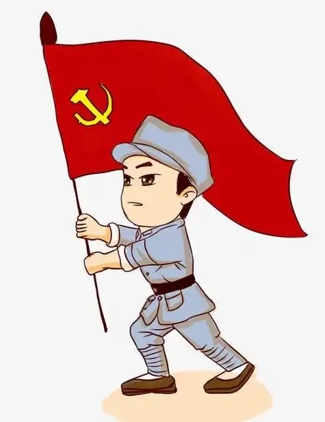 红军可爱漫画简笔画