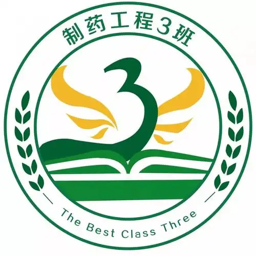 书海中的一叶帆船制药工程3班创意班徽图案