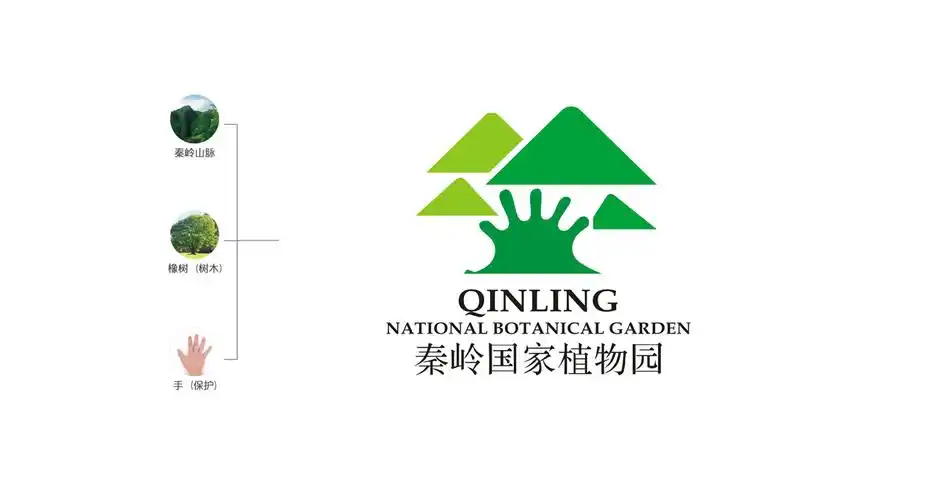 秦岭国家植物园——logo设计-标志&vi设计-红榜品牌咨询机构-西安品牌