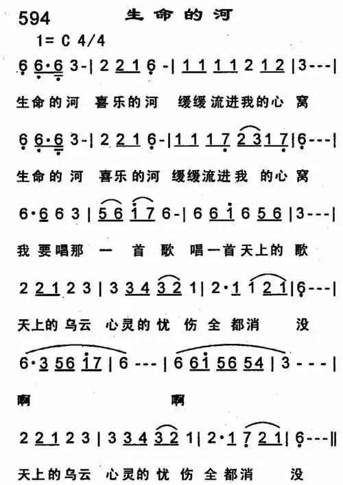 生命的河) / 南窗听雨编辑相关歌谱:[简谱]生命的河(男声二重唱)