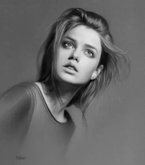 超越照相机和打印机的素描肖像作品,零基础不能错过的临摹素材