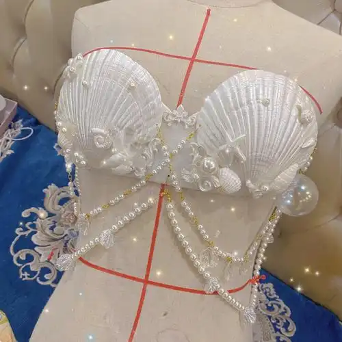 贝壳胸衣  #贝壳衣服  #鱼骨胸衣  #diy  #鱼骨上衣  #纯手工镀制