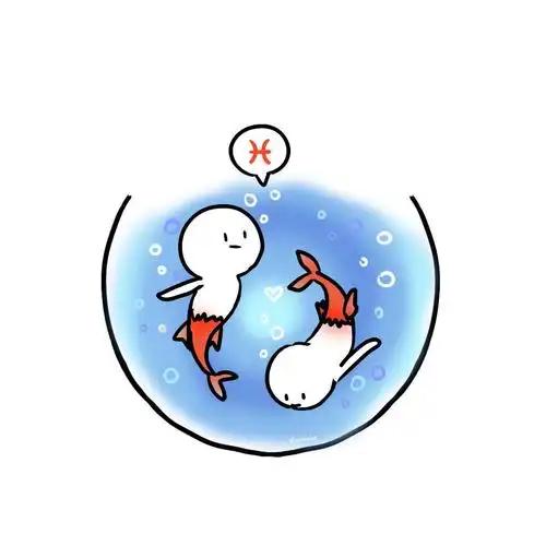 子夕の楼上楼下情侣头像(aokake)星座系列【双鱼座】