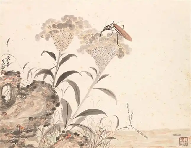 【工笔虫草 镜心(片) 设色纸本】拍卖品_图片_价格_鉴赏_中国书画