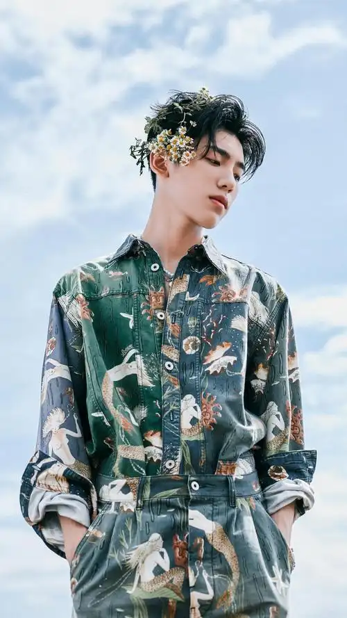 王子异海边清爽帅气写真