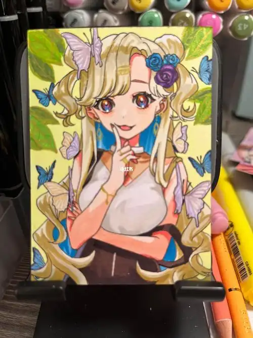 手绘卡  #马克笔手绘  #可爱的二次元少女