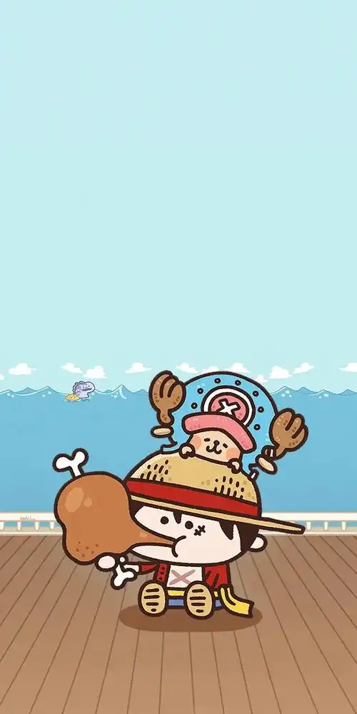 「海贼王」清新干净的聊天背景图,这些够你用了吧