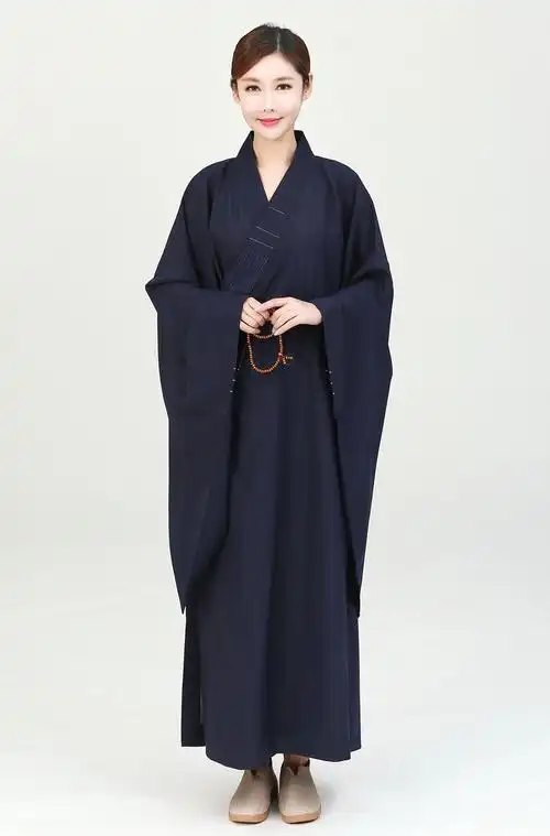 服台麻不透明海清黄色黑色咖啡色禅服佛教僧衣服精品海青藏青色36码