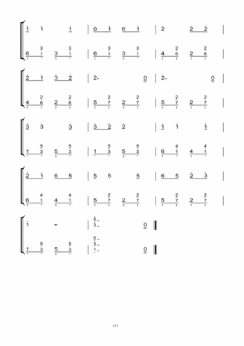 童年儿童幼儿最简版钢琴双手简谱钢琴谱钢琴简谱pdf2页