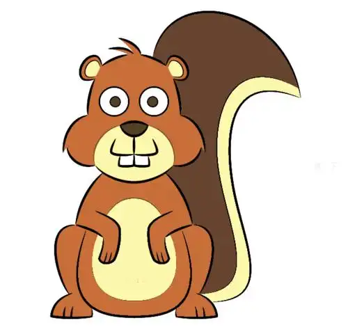 儿童简单小动物简笔画步骤图片大全 有颜色土拨鼠的画法教程