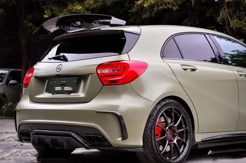 奔驰a45 amg全车卡其绿改色