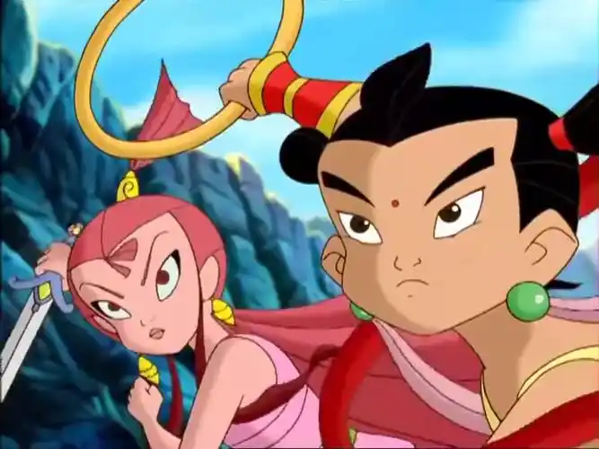 哪吒传奇:小龙女受伤了,哪吒危在旦夕,杀马特老头居然救了他们