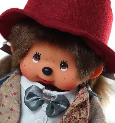 [蒙奇奇]20cm酒红色礼帽大衣女孩-娃娃多