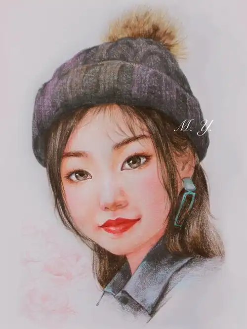 近几年的人物素描彩铅手绘作品