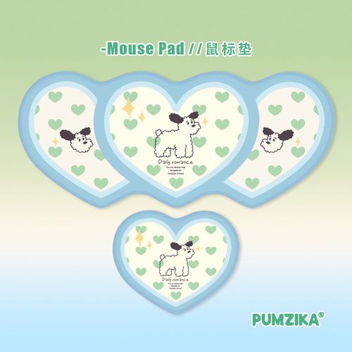 pumzika原创蓝色爱心可爱大桌垫办公桌垫游戏大鼠标垫防滑垫