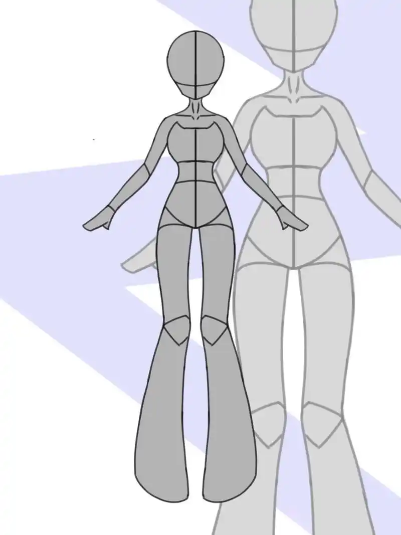 单人全身 拆分骨骼模板,q版 除夕夜前最后一个模板 禁止转载商用,粉丝