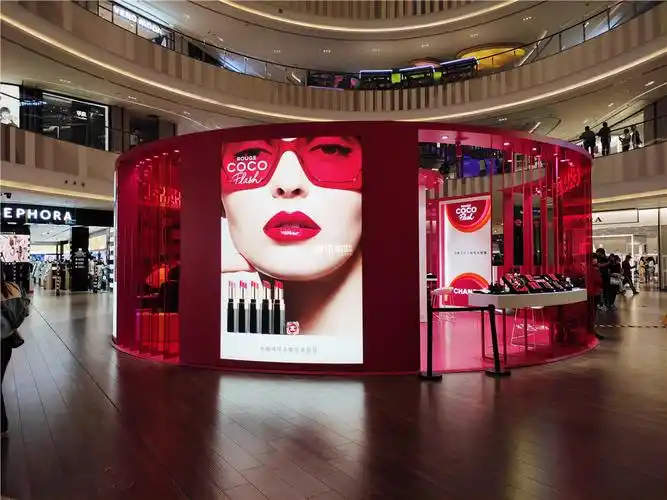 商场美妆地堆活动口红品牌展示台chanel香奈儿商场展台设计搭建高端