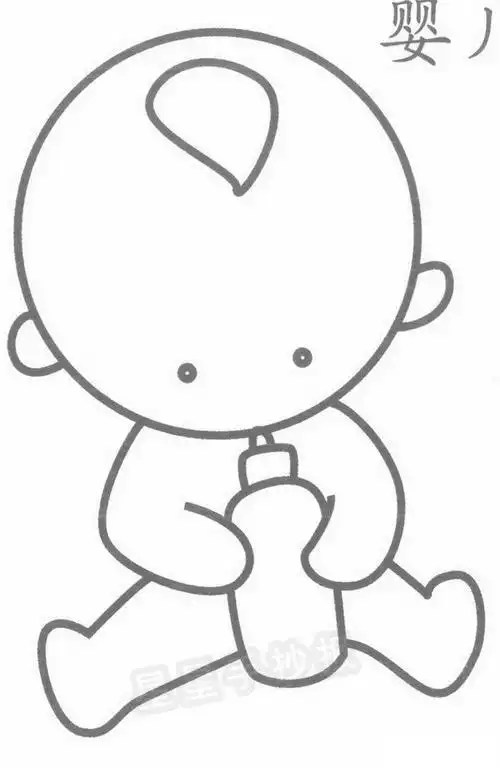 简笔画小娃娃简笔画