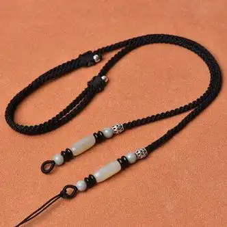 亮妍横穿粗专用天珠挂绳挂脖的吊坠配绳竖穿天珠绳挂件项链锁骨链绳子