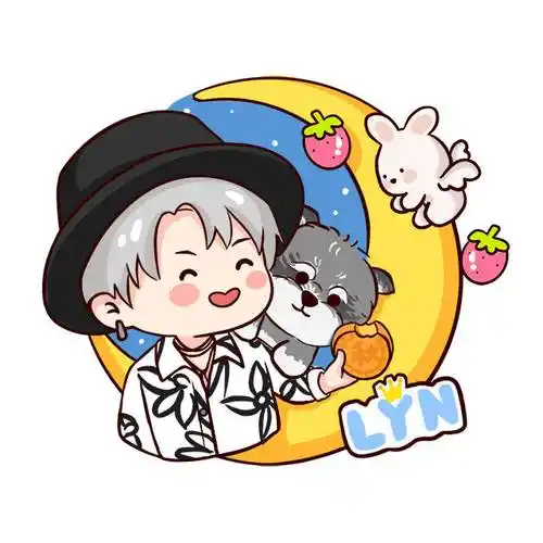 官宣啦中秋q版卡通专门给老大画的,送给老大@摩登兄弟刘宇宁和可爱的