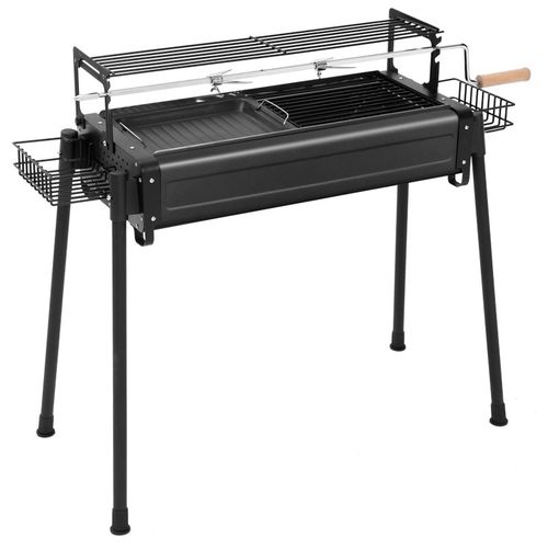原始人烧烤炉户外烧烤架家用无烟烤炉木炭烤肉架子烤羊腿烧烤工具
