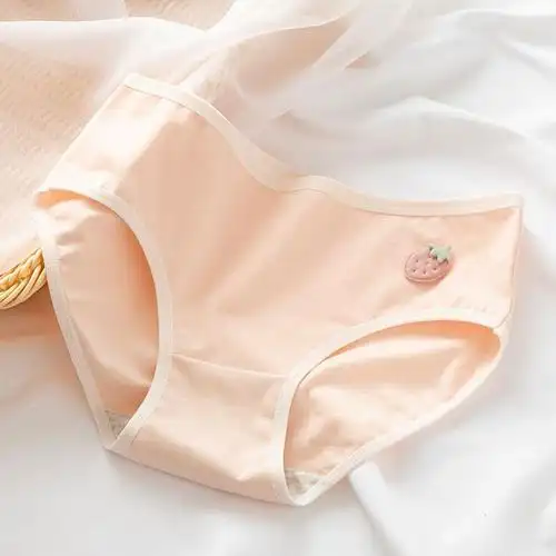 m少女内裤纯棉高中学生初中生发育期女大童简约韩版中腰三角短裤