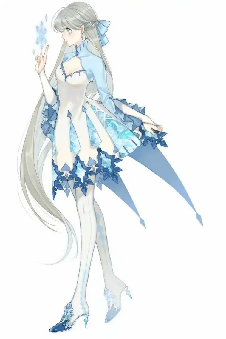 精致灵动冰雪美少女绘画,画面唯美又可爱