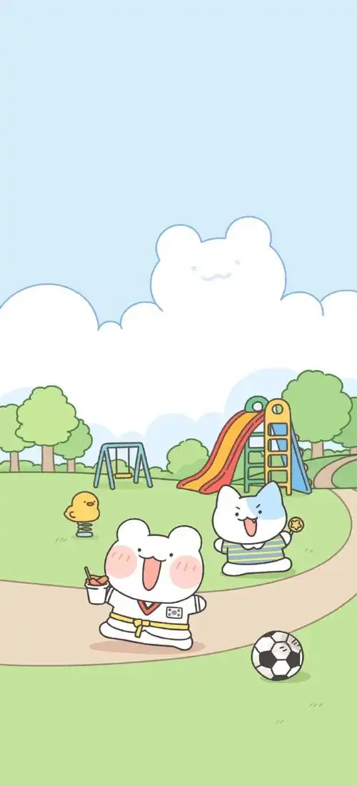 高清壁纸无水印#治愈一切的可爱插画壁纸