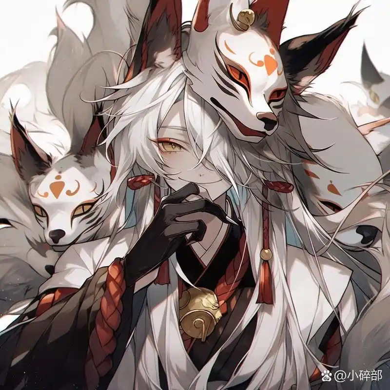 狐妖少年系列头像,阴阳师风格 狐妖原型为九尾狐,之前玩阴阳师的时候