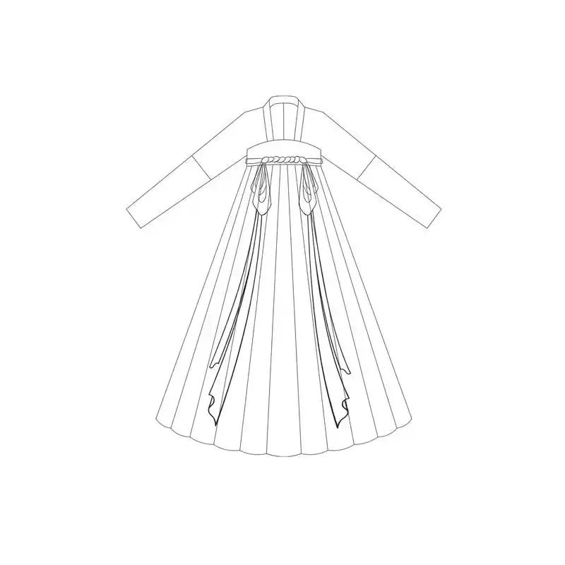 汉服设计形制线稿分享.