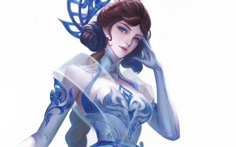 马克笔手绘王者荣耀 瓷语鉴心 这透明效果如何画的?