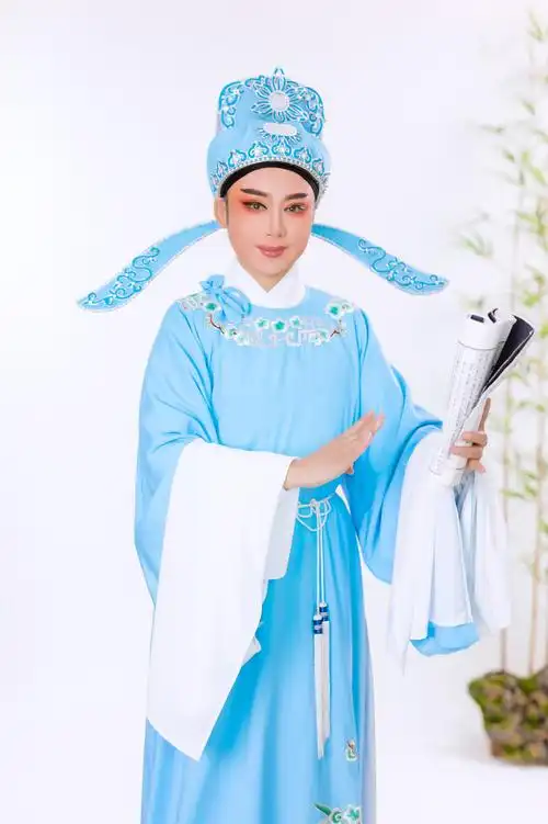 戏曲写真戏曲定妆照越剧黄梅戏玉蜻蜓小生造型戏曲妆