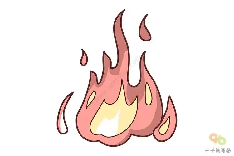 篝火简笔画步骤火简笔画画法火苗简笔画图片火简笔画石头火堆简笔画火