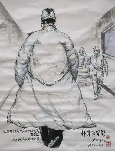 画以传情!万州籍画家张跃华用绘画致敬《最美逆行者》