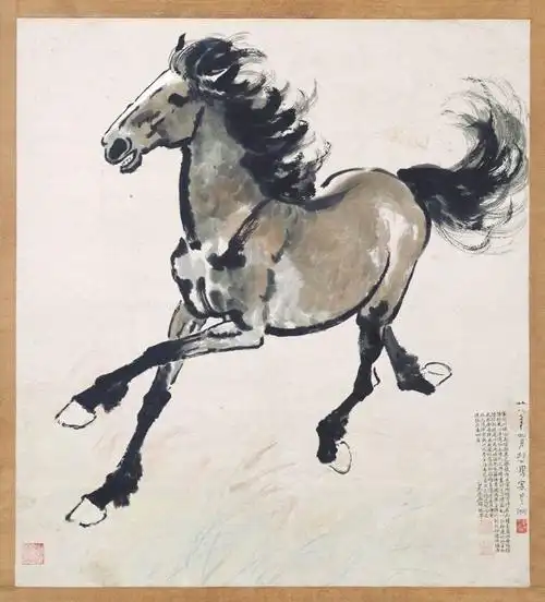 骋马图徐悲鸿国画作品欣赏