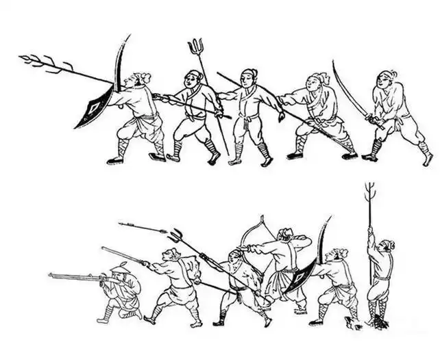 行军打仗的简笔画