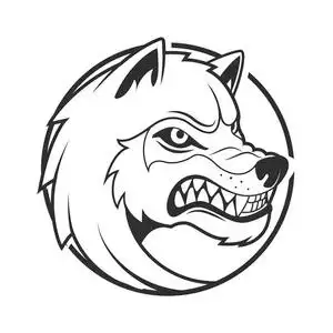 个 狼徽简约矢量插图 相似素材图片