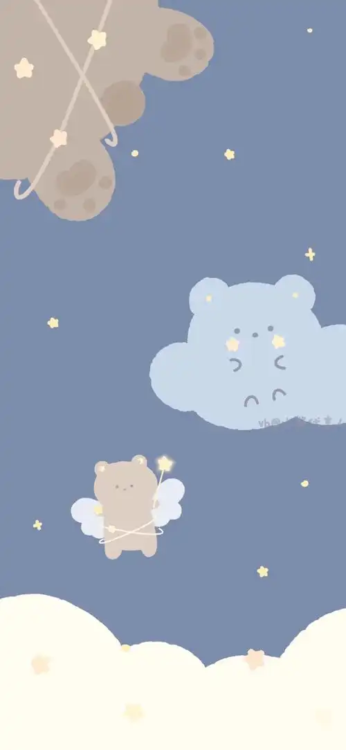 锁屏壁纸 聊天背景图小熊系列