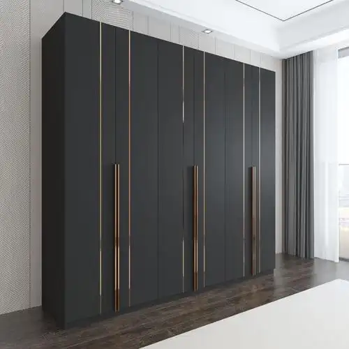 意式轻奢主卧衣柜家用现代简约经济型开门卧室柜子衣柜