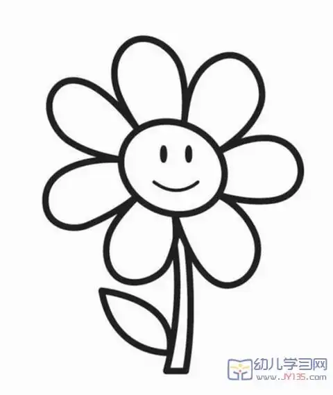 小班花朵简笔画简单