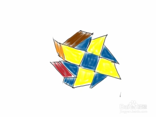 魔方简笔画风火轮