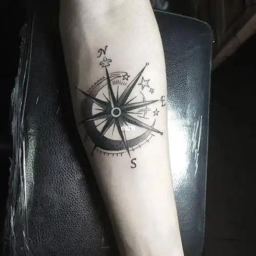 指南针纹身