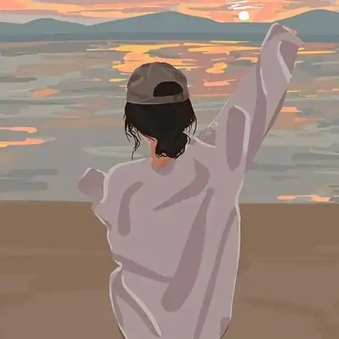 插画女生头像伤感背影 女生头像图片大全 -【爱个性】