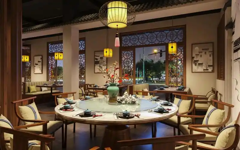 湖州南浔中餐厅装修设计效果图