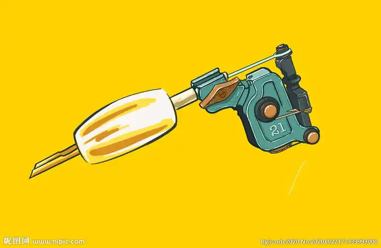 手绘纹身机图案psd文件图片