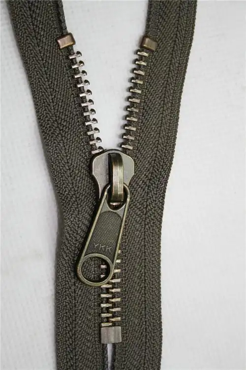 ykk8号金属青古铜密尾拉链 dfl 无锁长牌头 电镀i色