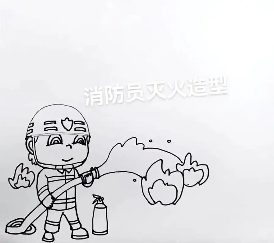 消防员主题画,向消防员英雄致敬!#创作灵感 #消防员 #画画 - 抖音