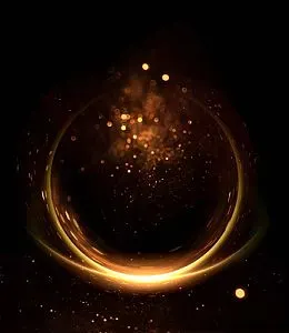 黑底金色光圈金色碎屑海报背景素材